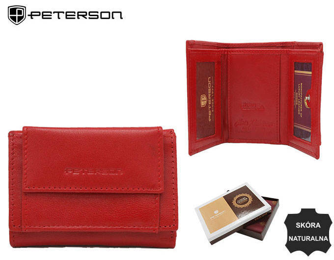 Leather wallet RFID PETERSON PTN RD-240-GCL