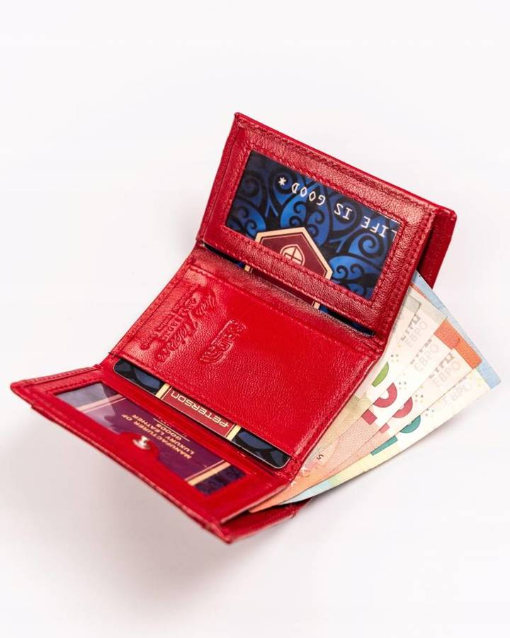 Leather wallet RFID PETERSON PTN RD-240-GCL