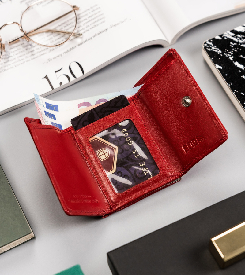 Leather wallet RFID PETERSON PTN RD-25-GCL 