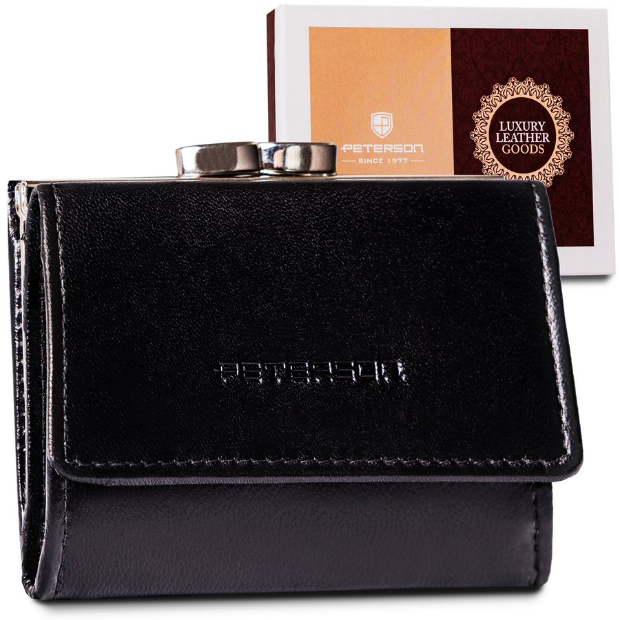 Leather wallet RFID PETERSON PTN RD-25-GCL 