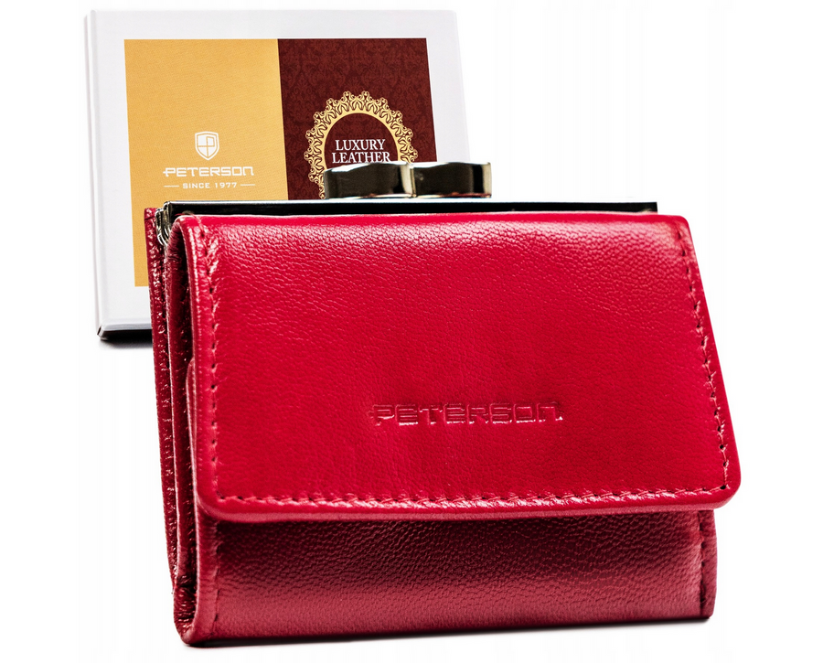 Leather wallet RFID PETERSON PTN RD-25-GCL 