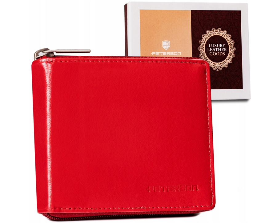 Leather wallet RFID PETERSON PTN RD-30-GCL