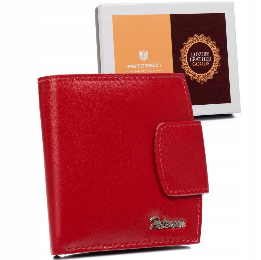 Leather wallet RFID PETERSON PTN RD-314-GCL-M