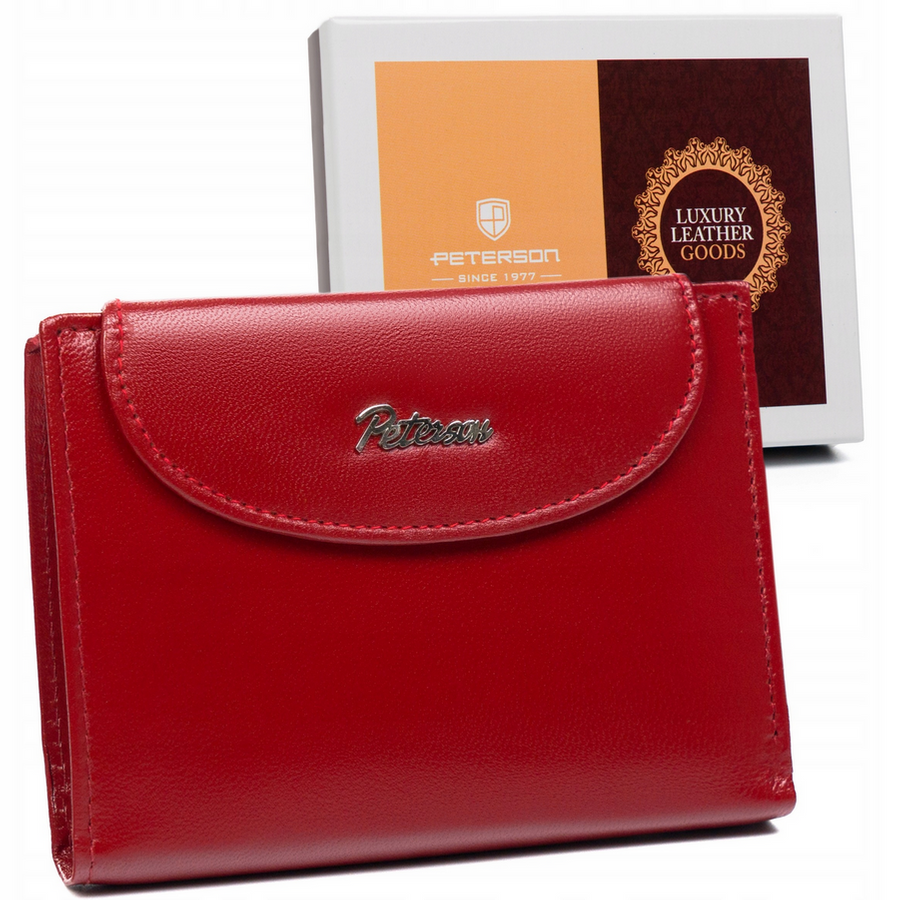 Leather wallet RFID PETERSON PTN RD-357-GCL-M