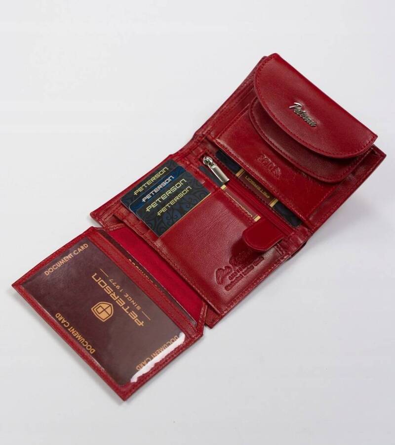 Leather wallet RFID PETERSON PTN RD-357-GCL-M