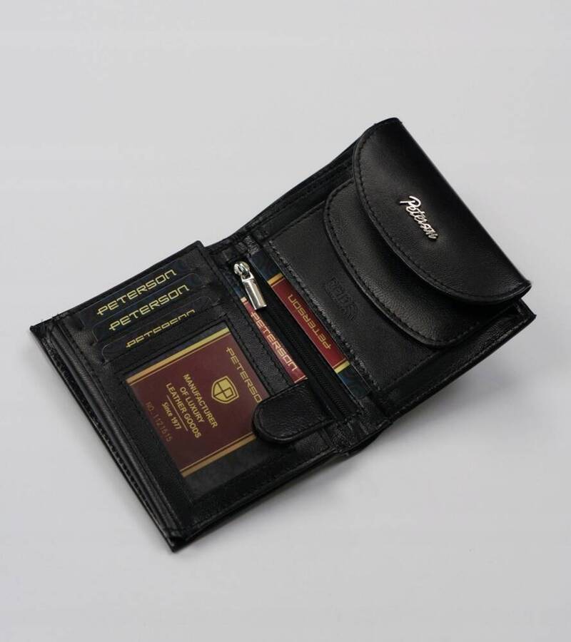 Leather wallet RFID PETERSON PTN RD-357-GCL-M