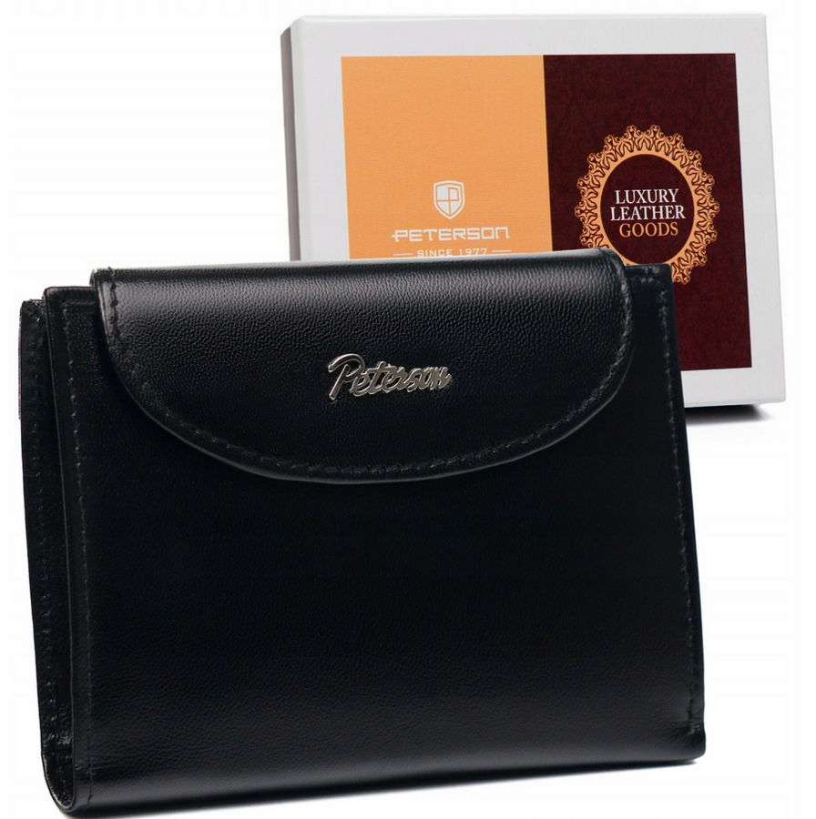 Leather wallet RFID PETERSON PTN RD-357-GCL-M