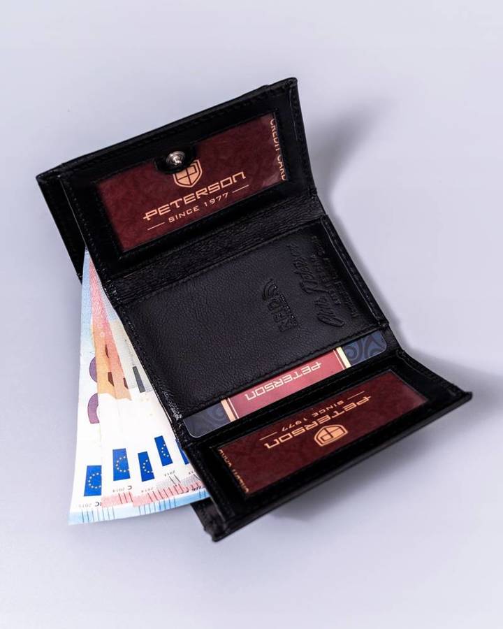 Leather wallet RFID PETERSON PTN RD-AL5617-GCL