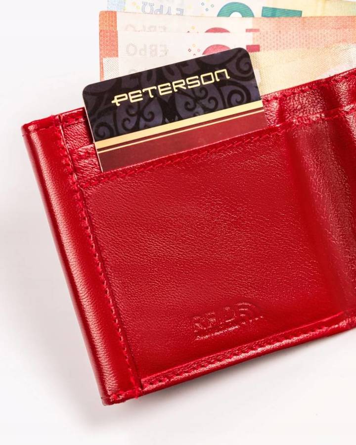 Leather wallet RFID PETERSON PTN RD-N08G-GCL