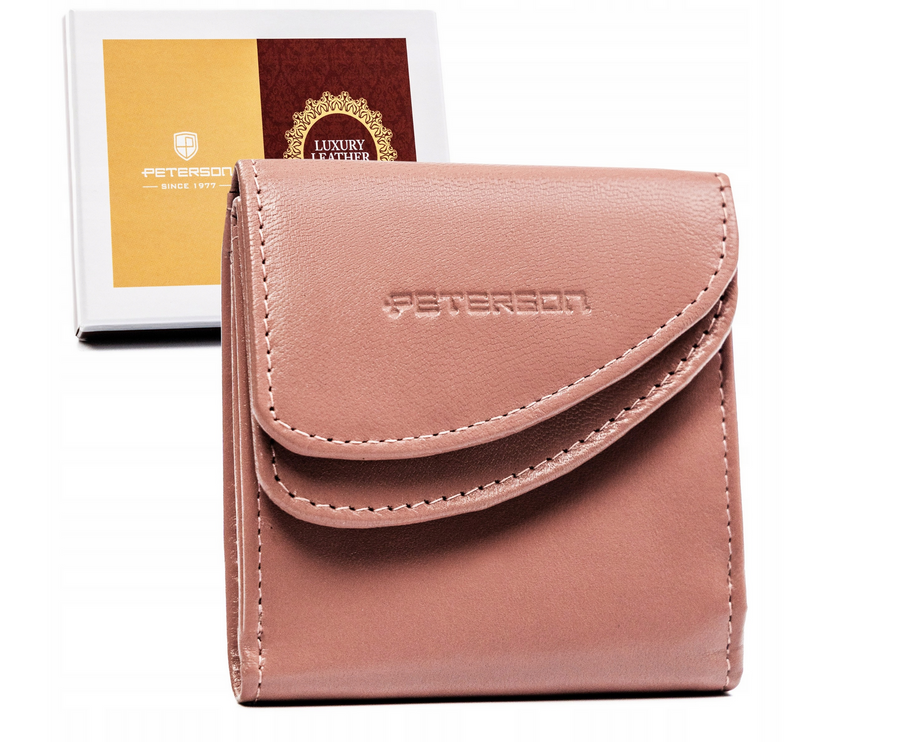 Leather wallet RFID PETERSON PTN RD-N08G-GCL