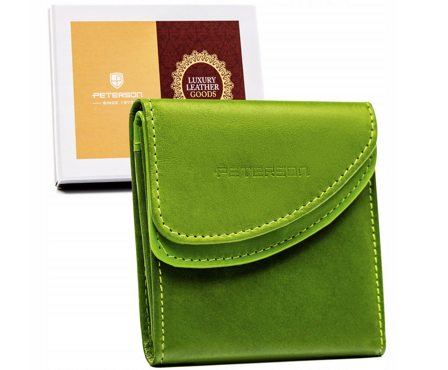 Leather wallet RFID PETERSON PTN RD-N08G-MCL