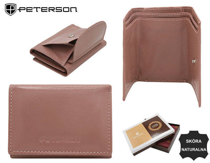 Leather wallet RFID PETERSON PTN RD-SWZX-86-GCL