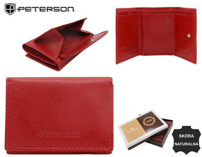 Leather wallet RFID PETERSON PTN RD-SWZX-86-MCL