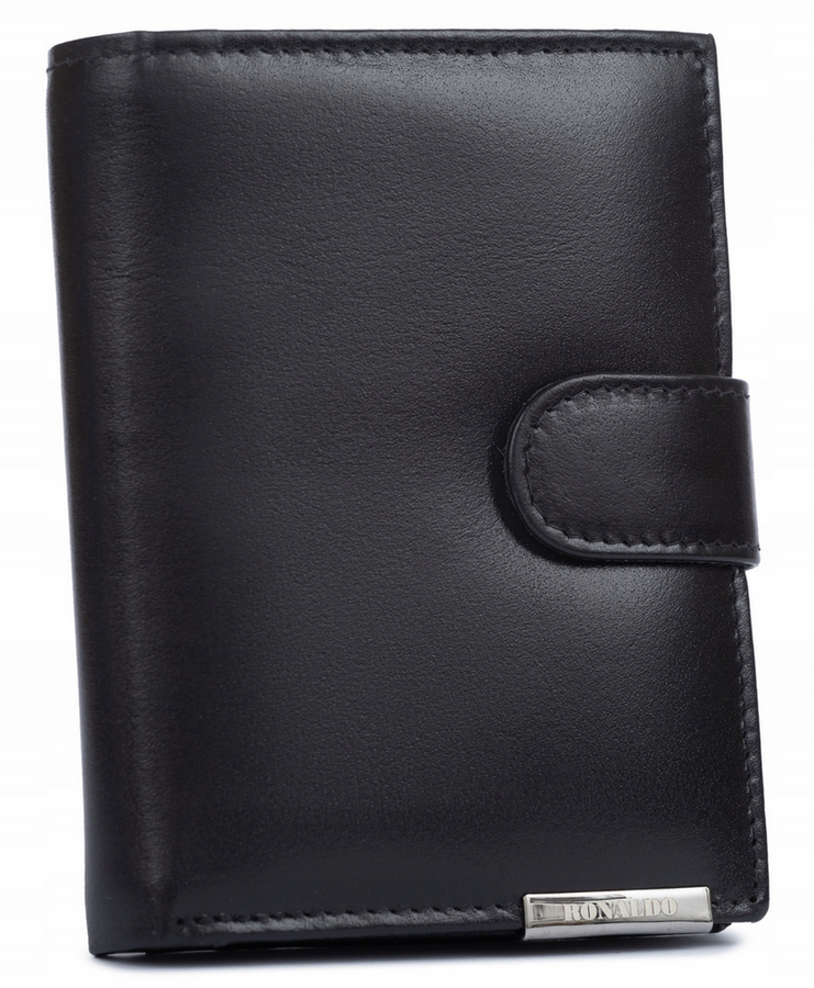 Leather wallet RFID RONALDO RM-04L-BCF-BP