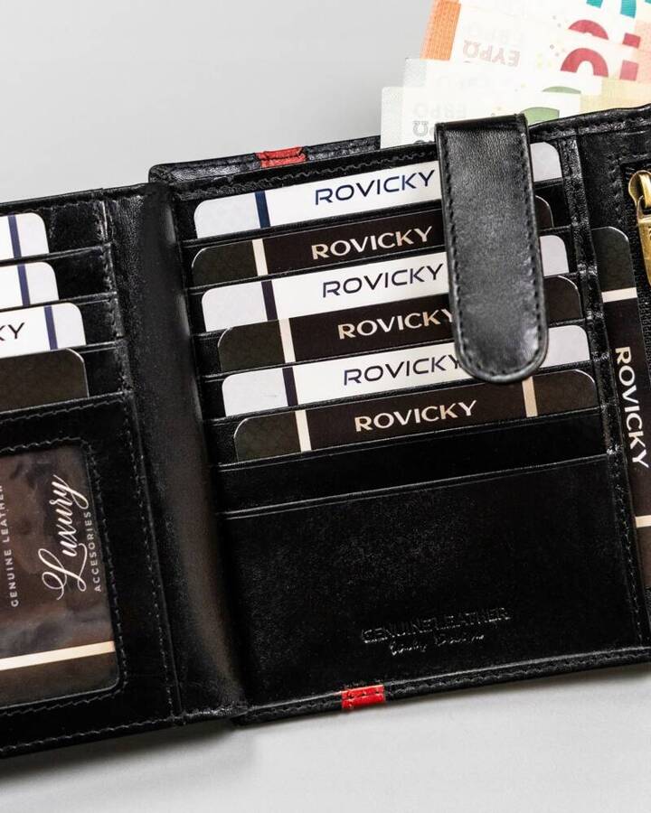 Leather wallet RFID ROVICKY 22316L-RVTP