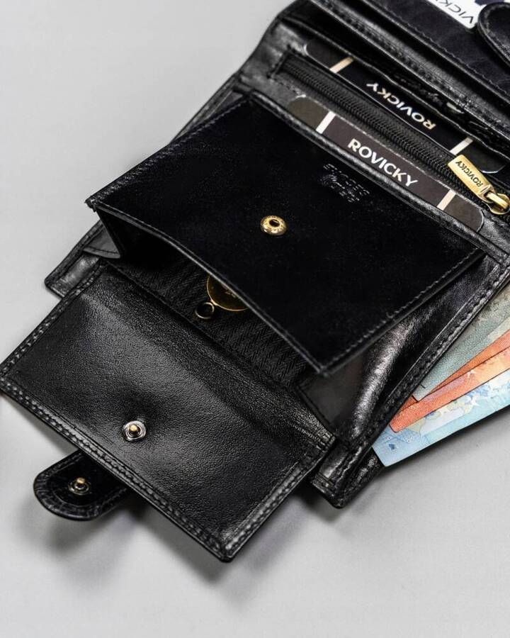 Leather wallet RFID ROVICKY 22316L-RVTP