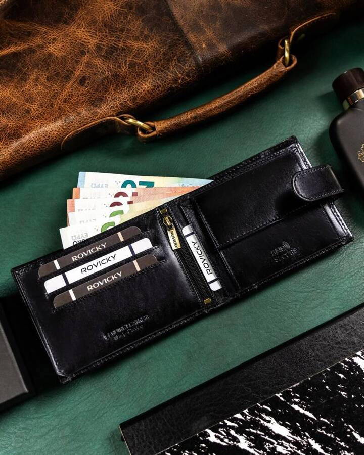 Leather wallet RFID ROVICKY 22319L-RVT