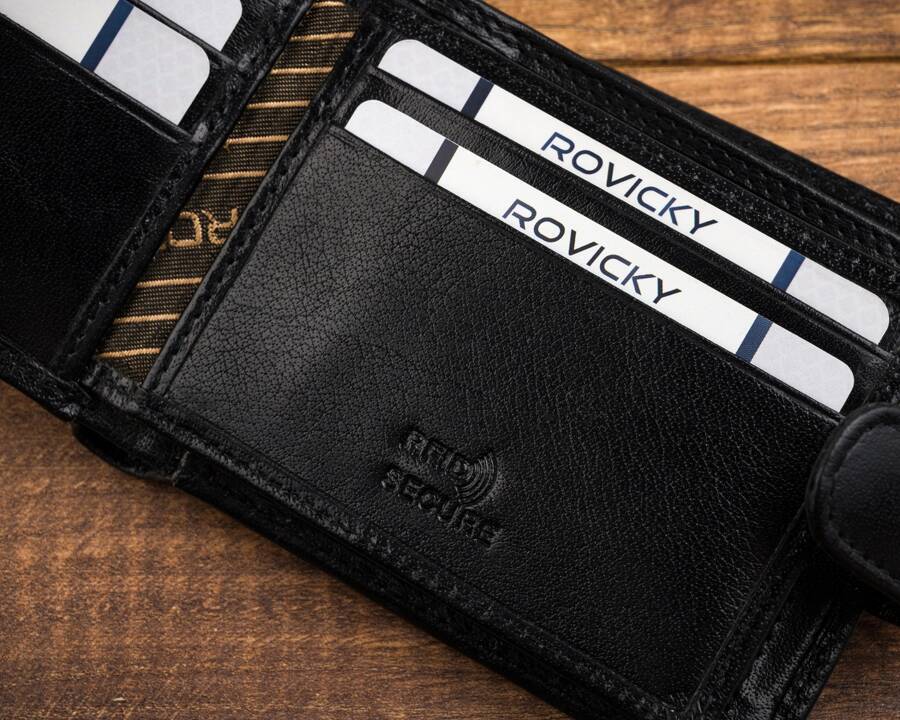 Leather wallet RFID ROVICKY CPR-022-BAR