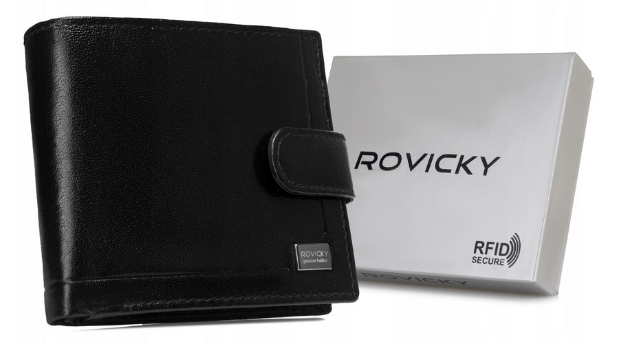 Leather wallet RFID ROVICKY CPR-022-BAR