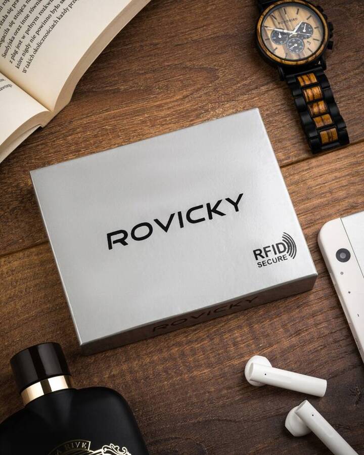 Leather wallet RFID ROVICKY CPR-022-BAR