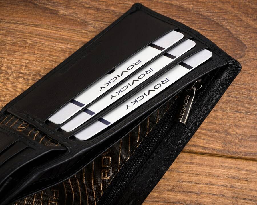 Leather wallet RFID ROVICKY CPR-022-BAR