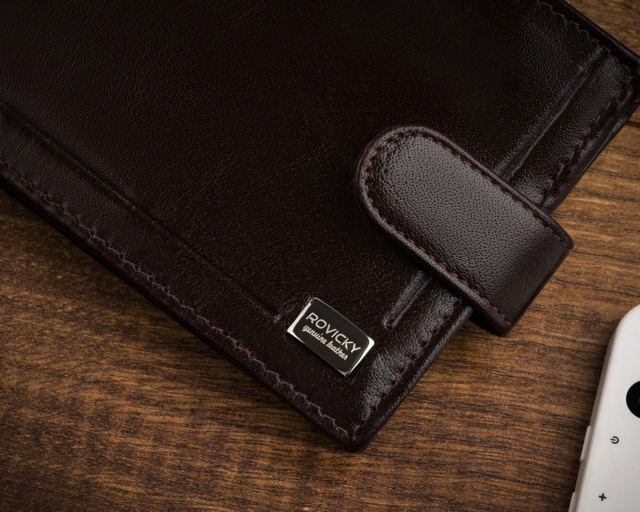 Leather wallet RFID ROVICKY CPR-022-BAR