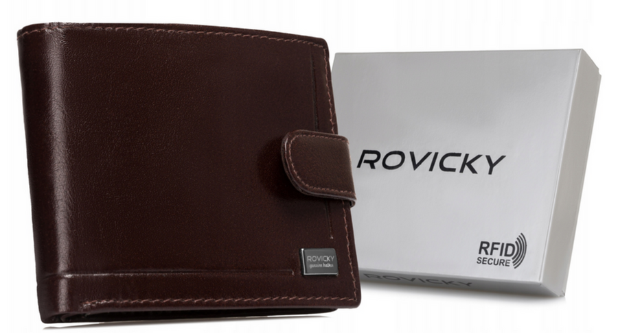 Leather wallet RFID ROVICKY CPR-022-BAR