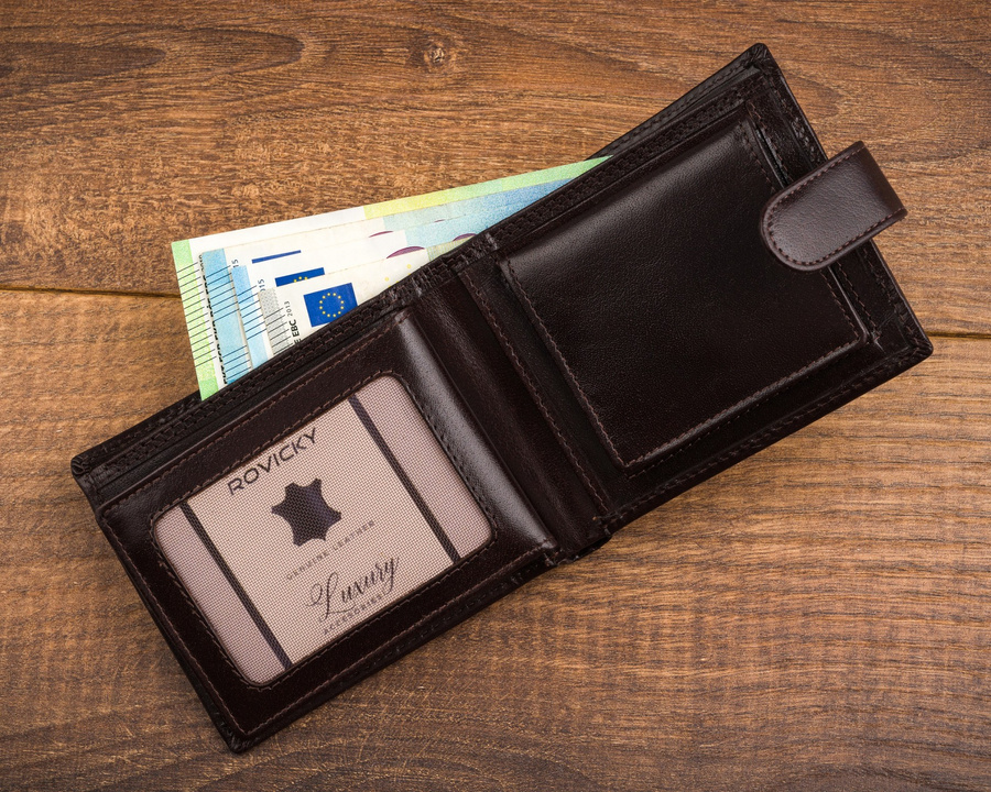 Leather wallet RFID ROVICKY CPR-022-BAR