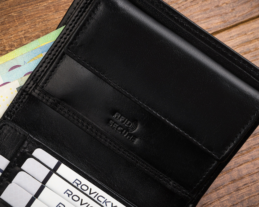 Leather wallet RFID ROVICKY CPR-125-BAR