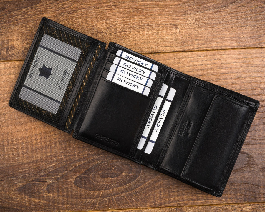 Leather wallet RFID ROVICKY CPR-125-BAR