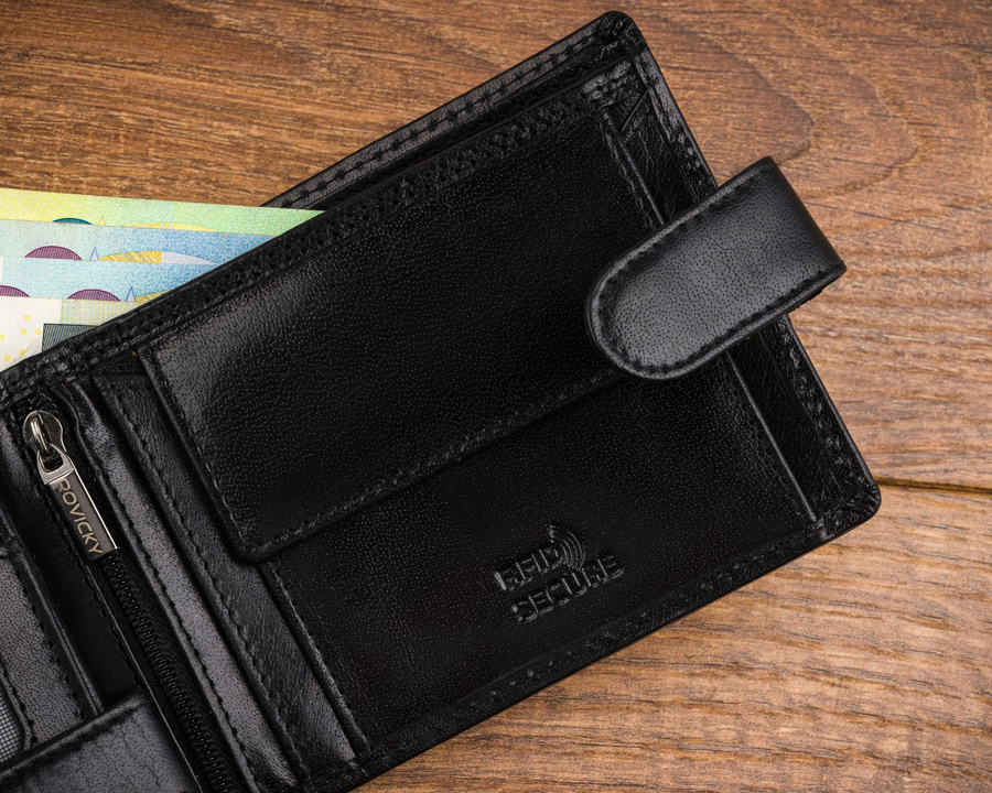 Leather wallet RFID ROVICKY CPR-992L-BAR