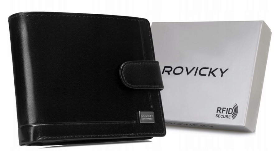 Leather wallet RFID ROVICKY CPR-992L-BAR