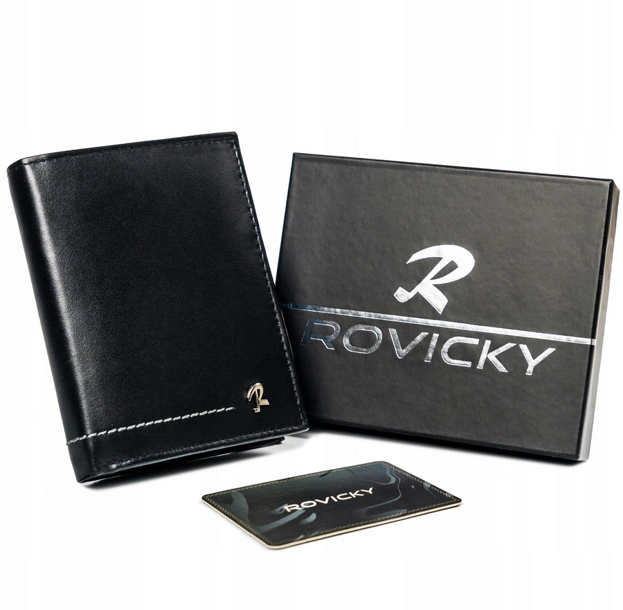 Leather wallet RFID ROVICKY N4-CMC