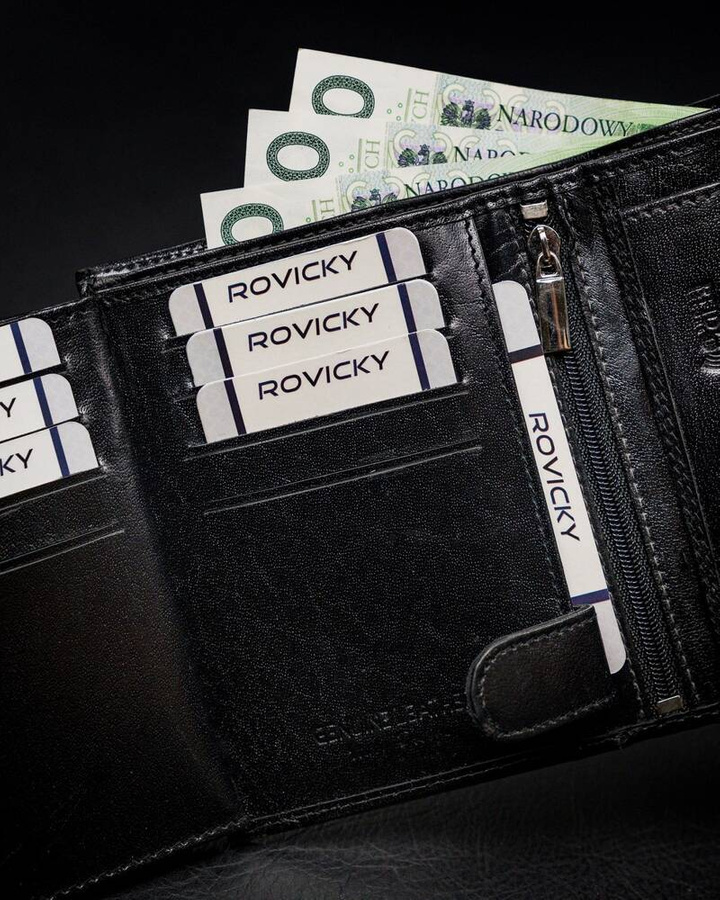 Leather wallet RFID ROVICKY N4L-CMC