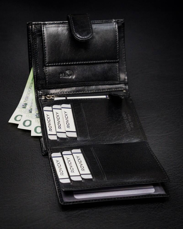 Leather wallet RFID ROVICKY N4L-CMC