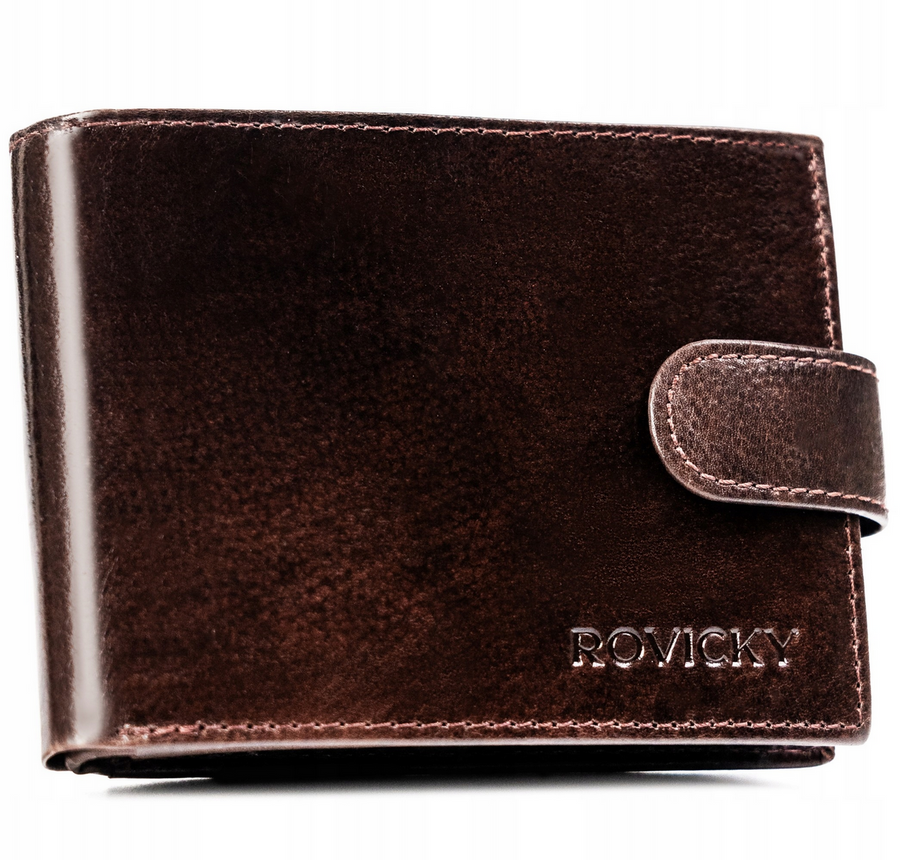 Leather wallet RFID ROVICKY N61L-RPVT-BL