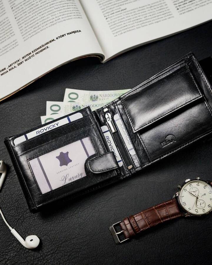 Leather wallet RFID ROVICKY N992-CMC