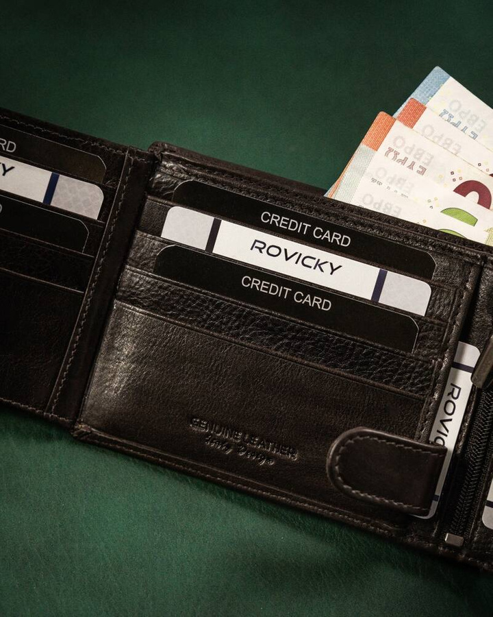 Leather wallet RFID ROVICKY N992-CMC