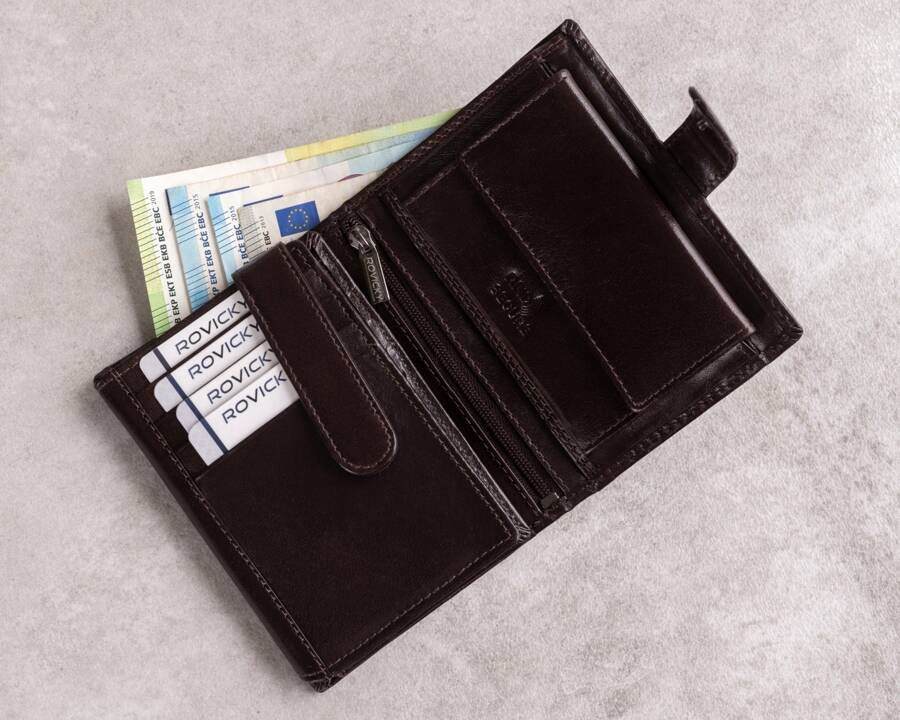 Leather wallet RFID ROVICKY PC-104L-BAR