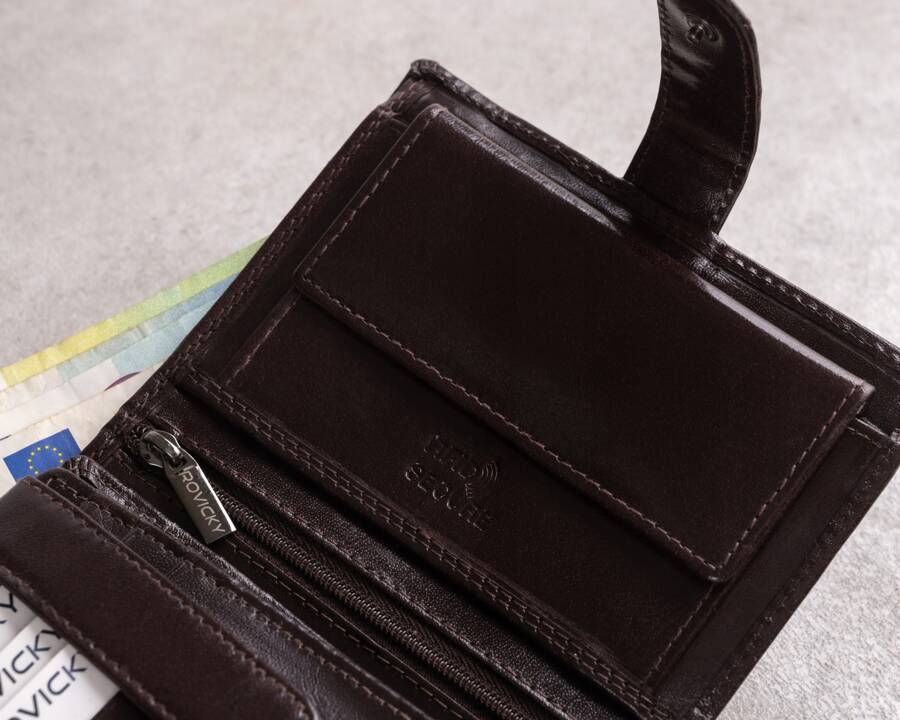 Leather wallet RFID ROVICKY PC-104L-BAR