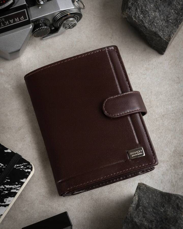 Leather wallet RFID ROVICKY PC-104L-BAR