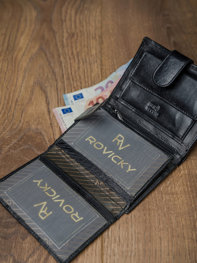 Leather wallet RFID ROVICKY PC-104L-BAR