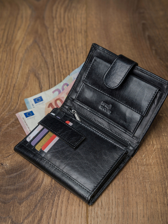 Leather wallet RFID ROVICKY PC-104L-BAR