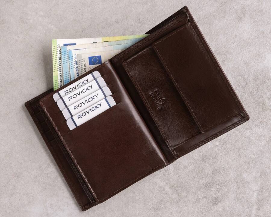 Leather wallet RFID ROVICKY PC-105-BAR