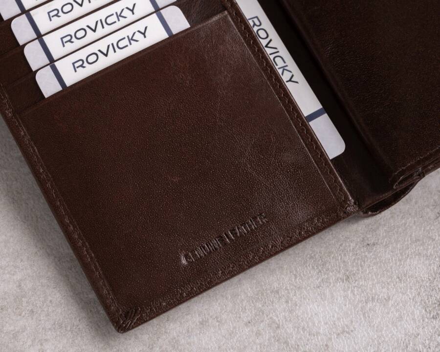 Leather wallet RFID ROVICKY PC-105-BAR