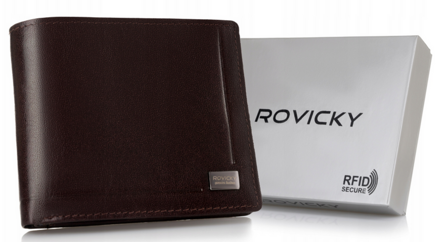 Leather wallet RFID ROVICKY PC-107-BAR