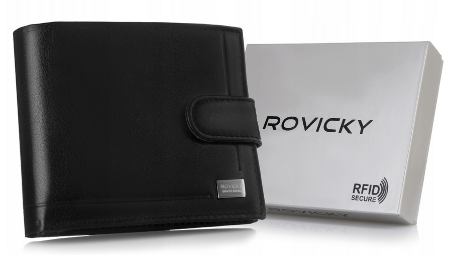 Leather wallet RFID ROVICKY PC-107L-BAR