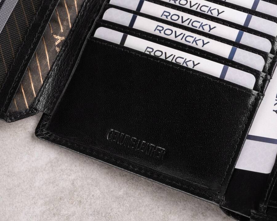 Leather wallet RFID ROVICKY PC-108-BAR