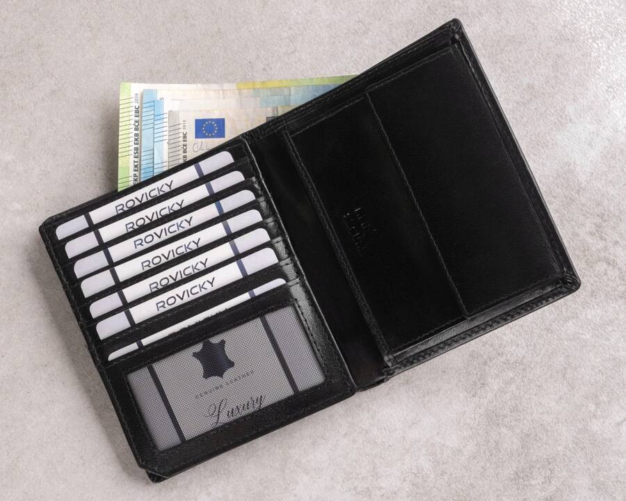 Leather wallet RFID ROVICKY PC-108-BAR