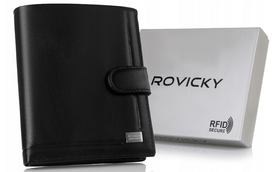 Leather wallet RFID ROVICKY PC-108L-BAR